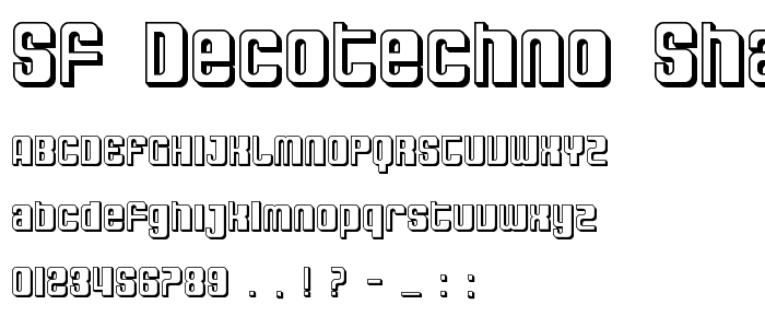SF DecoTechno Shaded font
